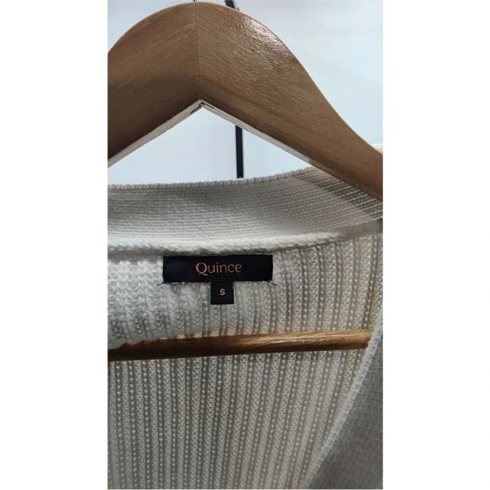 Quince 100% Organic Cotton Oversized Boyfriend Cardigan S - Picture 7 of 7